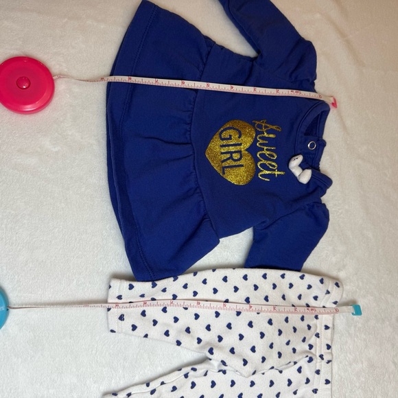 Carter's Blue Baby Outfit with Gold Glitter Embelishment - Picture 3 of 6